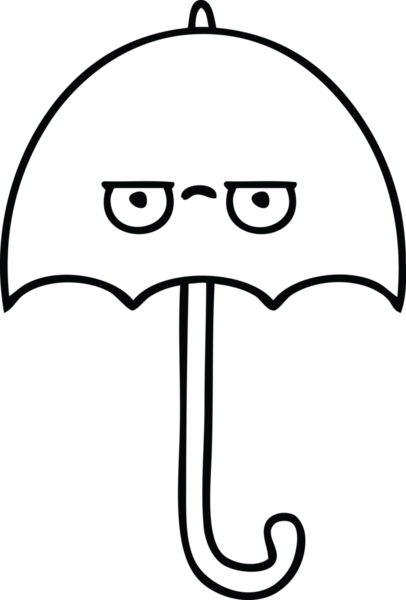 Bir insan tarafından çizilmiş şemsiye çizimi