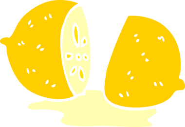 Bir insan tarafından çizilmiş dilimlenmiş limon karalaması