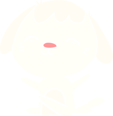 Bir insan tarafından çizilmiş mutlu düz renkli çizgi film.