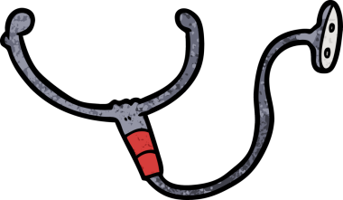 bir insan tarafından çizilmiş steteskop.