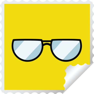 Bir insan tarafından çizilmiş grafiksel kare çıkartma damgası