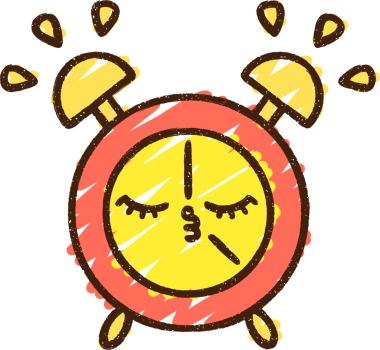 Bir insan tarafından çizilen Alarm Saati Tebeşiri