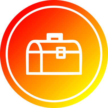 bir insan tarafından çizilen sıcak gradyan bitiş ile araç kutusu dairesel simgesi