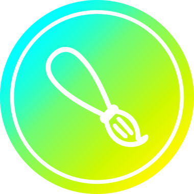 bir insan tarafından çizilmiş havalı gradyan görünümlü boya fırçası dairesel simgesi