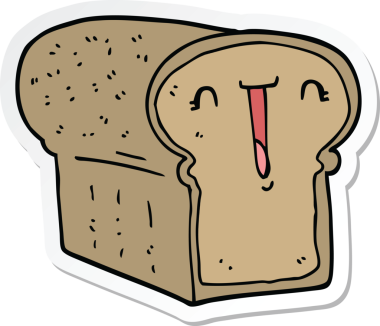 Bir insan tarafından çizilmiş bir somun ekmeğin çıkartması.