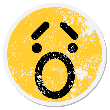 Bir insan tarafından çizilmiş bağıran yüz çemberi