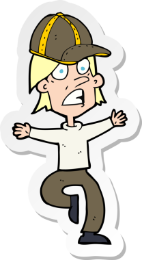 Bir insan tarafından çizilmiş bir keşif filminin çıkartması.