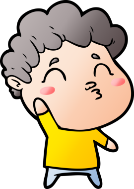 Çizgi film adamı somurtuyor Bir insan tarafından çizilmiş