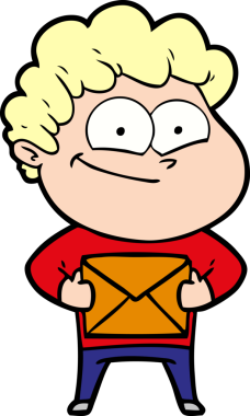 Bir insan tarafından çizilmiş mutlu bir adam.