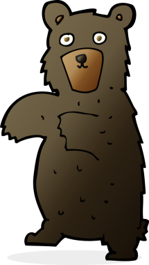 bir insan tarafından çizilmiş kara ayı çizgi filmi