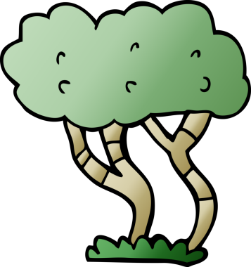 Bir insan tarafından çizilmiş karalama ağacı.