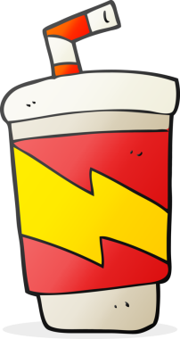 Bir insan tarafından çizilmiş serbest çizim gazoz içeceği.