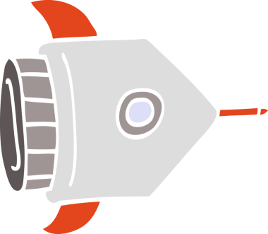 Bir insan tarafından çizilmiş karalama uzay gemisi.