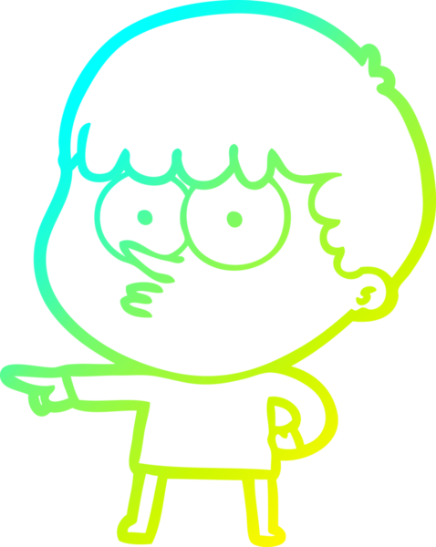 Bir insan tarafından çizilmiş çizgi film karakteri.