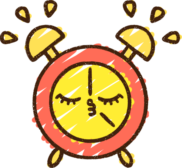 Bir insan tarafından çizilen Alarm Saati Tebeşiri