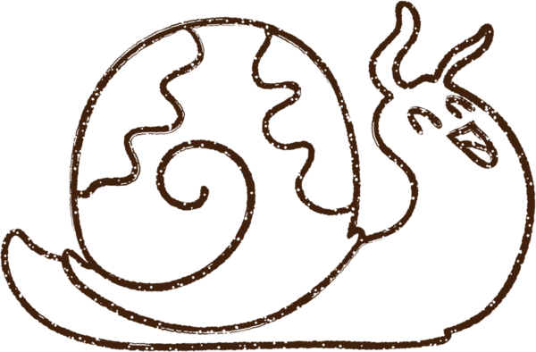 Bir insan tarafından çizilen Mutlu Salyangoz Kömürü