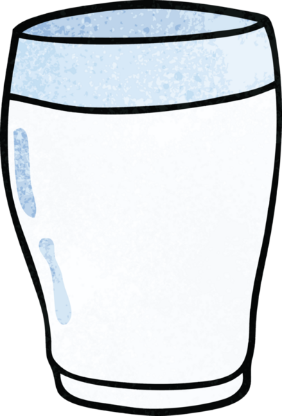 Bir insan tarafından çizilmiş bir bardak karalama sütü.