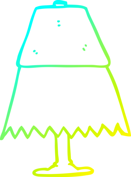 Bir insan tarafından çizilmiş bir çizgi film masa lambası çizimi.