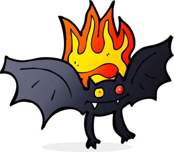 Bir insan tarafından çizilmiş vampir yarasa çizgi filmi.