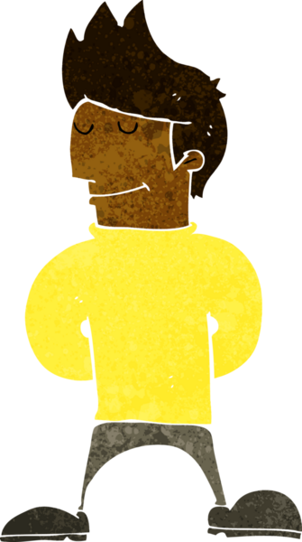 Bir insan tarafından çizilmiş mutlu bir adam.