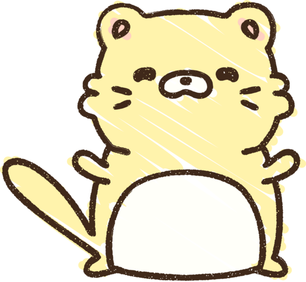 Bir insan tarafından çizilmiş şirin kedi tebeşiri.