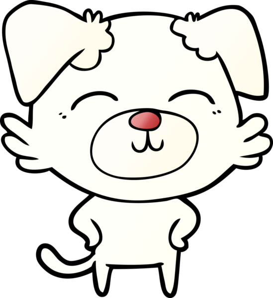 Bir insan tarafından çizilmiş çizgi film köpeği.