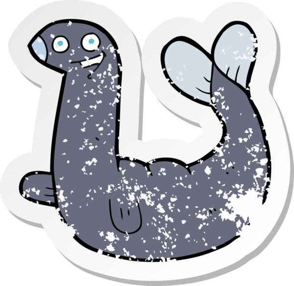 Bir insan tarafından çizilmiş bir karikatür mührünün gerilmiş yapıştırması.