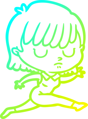 Bir insan tarafından çizilmiş bir karikatür kadın çizimi.