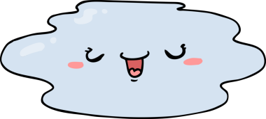 Bir insan tarafından çizilmiş karikatür birikintisi.