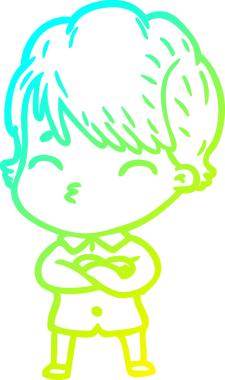 Bir insan tarafından çizilmiş bir karikatür kadın çizimi