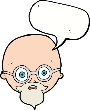 Bir insan tarafından çizilmiş sakallı bir karikatür.