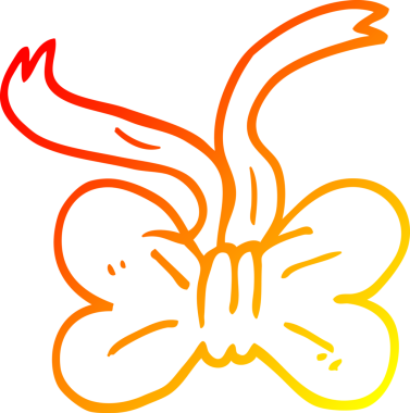 Bir insan tarafından çizilmiş çizgi film papyonunun sıcak çizgi çizimi