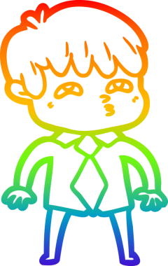 Gökkuşağı gradyanı çizimi Bir insan tarafından çizilmiş tuhaf bir çizgi