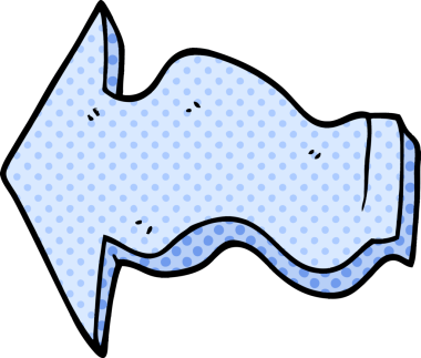 Bir insan tarafından çizilmiş karalama işaretli ok