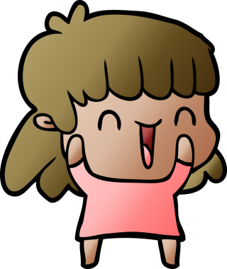 Bir insan tarafından çizilmiş karikatür kadın.