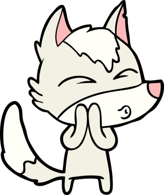 Bir insan tarafından çizilmiş bir kurt düdüğü.