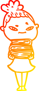 Bir insan tarafından çizilmiş bir karikatür kadın çizimi