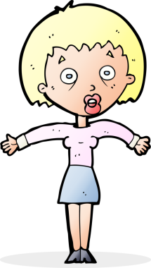 Bir insan tarafından çizilmiş omuz silken çizgi filmdeki kadın.