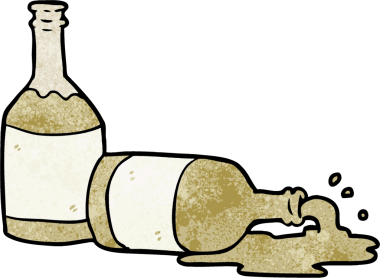 Bir insan tarafından çizilmiş bira şişeleri.