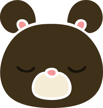 Bir insan tarafından çizilmiş garip bir çizgi film ayısı.