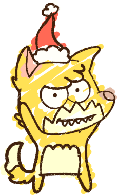 Bir insan tarafından çizilen Noel Kurdu Tebeşiri