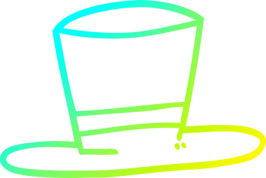 Bir insan tarafından çizilmiş bir şapkanın soğuk gradyan çizgisi.