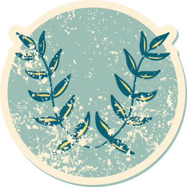 Bir insan tarafından çizilmiş defne defne resminin sembolik bir dövmesi var.