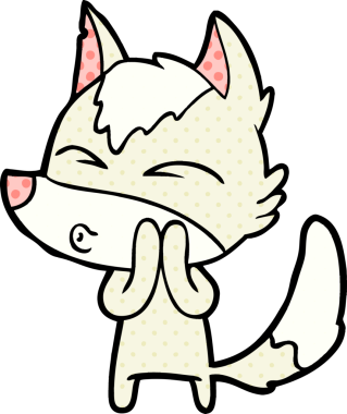 Bir insan tarafından çizilmiş bir kurt düdüğü.