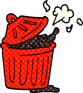 Bir insan tarafından çizilmiş karalama çöplüğü.