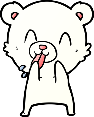 Bir insan tarafından çizilmiş kutup ayısı karikatürü