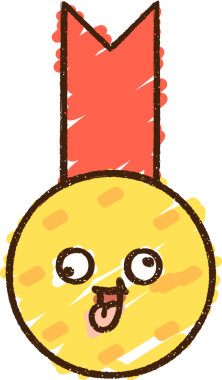 Bir insan tarafından çizilen Altın Madalya Tebeşiri