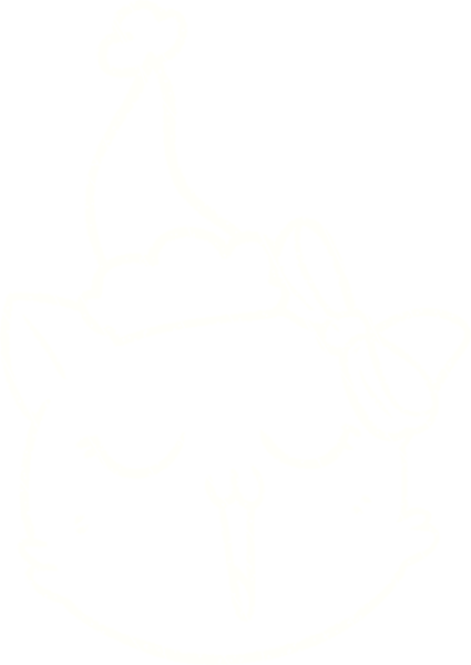 Bir insan tarafından çizilen Noel Kedisi Tebeşiri