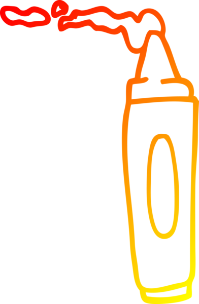 Bir insan tarafından çizilmiş karikatür boyama kaleminin sıcak eğimli çizimi