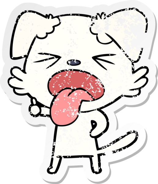 Bir insan tarafından çizilmiş iğrenç bir karikatür çıkartması.